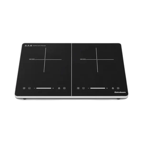 COOKTOP INDUCAO DIGITAL 2 BOCAS 3500W 220V 1800W + 1700W
