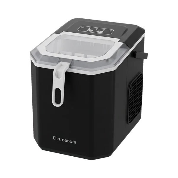 MÁQUINA DE GELO 12KG TURBO ICE PREMIUM PORTÁTIL 100W - PRETA