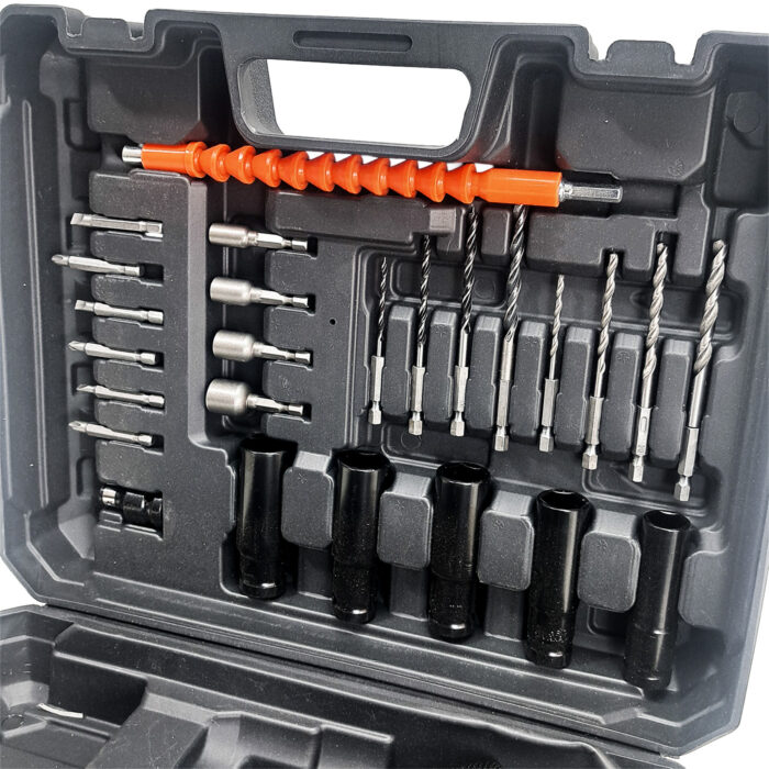 Kit Chave Impacto Parafusadeira 48v Portátil Recarregável Amarelo 50/60 - Imagem 7