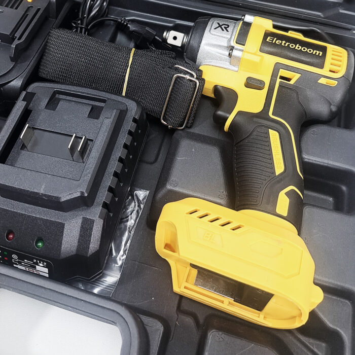 Kit Chave Impacto Parafusadeira 48v Portátil Recarregável Amarelo 50/60 - Imagem 6