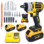 Parafusadeira Furadeira Impacto Profissional 2 Baterias 48v Laranja-claro 50/60