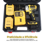 Parafusadeira Furadeira Impacto Profissional 2 Baterias 48v Laranja-claro 50/60 - Imagem 5