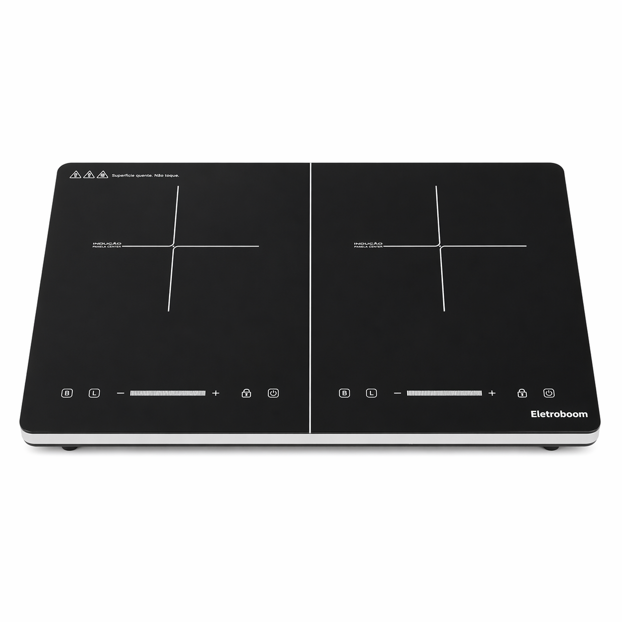 02 COOKTOP INDUCAO DIGITAL 2 BOCAS 3500W 220V 1800W + 1700W - Imagem 1