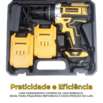 FURADEIRA PARAFUSADEIRA 24V 2 BATERIAS DE 1300MAH + 24 ACESSÓRIO - Imagem 8